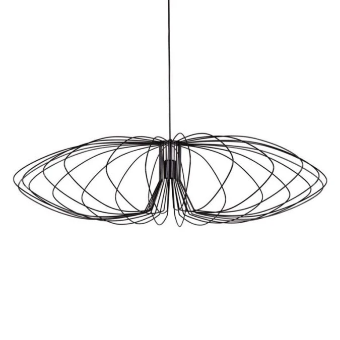 Lampa wisząca TIZI z imponującym drucianym kloszem na E27 K‑3408 CZARNY Kaja Lighting
