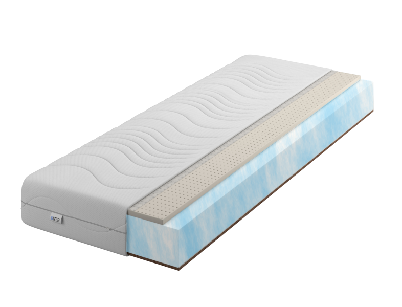Materac piankowy 100x190 16cm Aqua + Latex + Kokos| Dwustronny H1/H3 661937