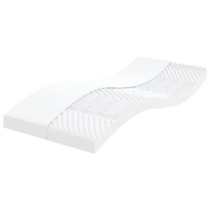 Materac piankowy, biały, 90×200 cm, 7-strefowy, twardość 20 435967 Materac piankowy, biały, 90×200 cm, 7-strefowy, twardość 20 435967