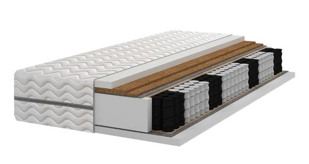 Materac pocket 7 stref 2x kokos H3/H5- 21/22 cm - 160x200 cm 347920