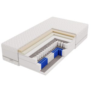 Materac sprężonowy kieszeniowy 7 stref – twardość H3 – SILVA 200×200 cm 786157 Materac sprężonowy kieszeniowy 7 stref – twardość H3 – SILVA 200×200 cm 786157