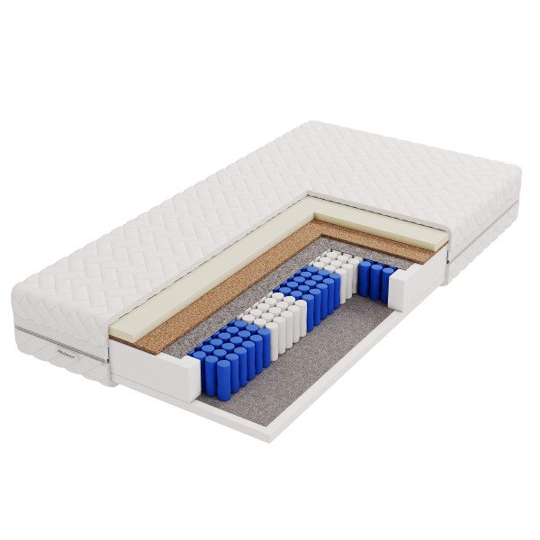 Materac sprężonowy kieszeniowy 7 stref - twardość H3|H4 - LAVELA 100x200 cm 783354