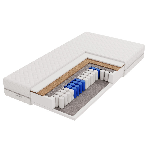 Materac sprężonowy kieszeniowy 7 stref - twardość H3|H4 - LOTULA 90x200 cm 783364