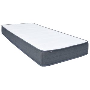 Materac sprężynowy Biały 100 x 200 cm Tkanina vidaXL 414416 Materac sprężynowy Biały 100 x 200 cm Tkanina vidaXL 414416