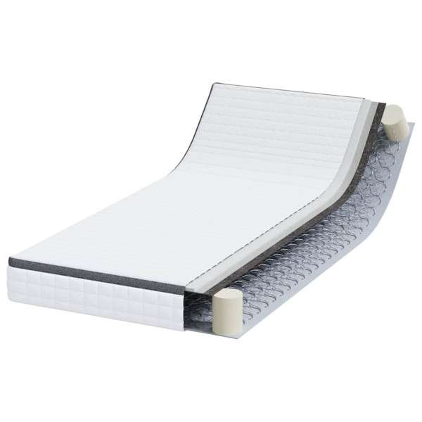 Materac Sprężynowy Bonell 100x200 cm Biały I Szary Do Łóżka Sypialni 855706