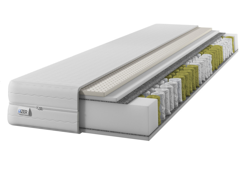 Materac sprężynowy DIAMOND + Lateks 180x190 26cm|7-stref | H1/H2 | 641240