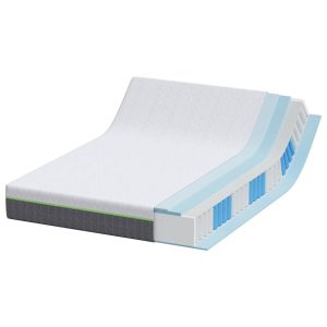 Materac Sprężynowy Do Sypialni Pokoju Biały i szary 140 x 190 cm 855758 Materac Sprężynowy Do Sypialni Pokoju Biały i szary 140 x 190 cm 855758