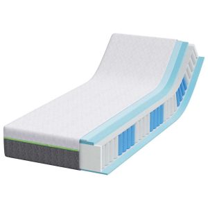 Materac Sprężynowy Do Sypialni Pokoju Biały i szary 80 x 200 cm 855709 Materac Sprężynowy Do Sypialni Pokoju Biały i szary 80 x 200 cm 855709