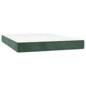 Materac Sprężynowy Do Sypialni Pokoju ciemnozielony 140x190x20 cm aksamit 855742 Materac Sprężynowy Do Sypialni Pokoju ciemnozielony 140x190x20 cm aksamit 855742