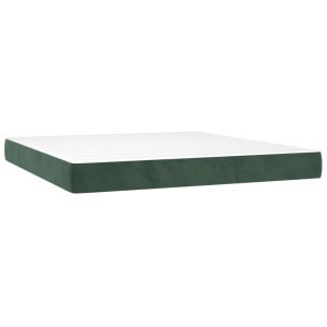 Materac Sprężynowy Do Sypialni Pokoju ciemnozielony 180x200x20 cm aksamit 855721 Materac Sprężynowy Do Sypialni Pokoju ciemnozielony 180x200x20 cm aksamit 855721