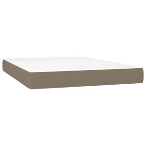 Materac Sprężynowy Do Sypialni Pokoju taupe 140x190x20 cm tkanina 855718 Materac Sprężynowy Do Sypialni Pokoju taupe 140x190x20 cm tkanina 855718