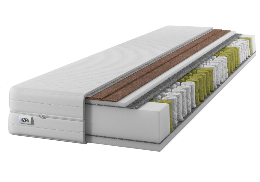 Materac sprężynowy GOLD + 2xKokos 90x200 20cm|7-stref | H2/H4 | 641442