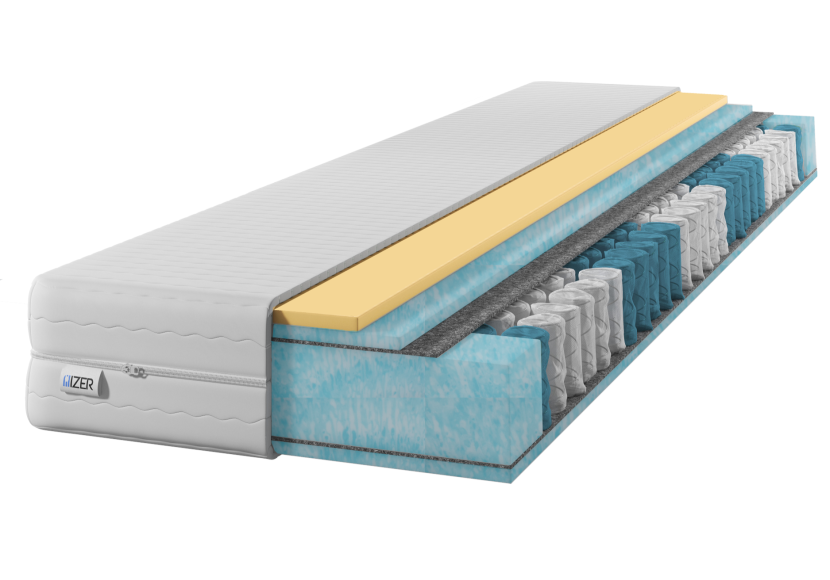 Materac sprężynowy GOLD Aqua + VISCO 180x190 23cm|7-stref | H1/H2| 641582