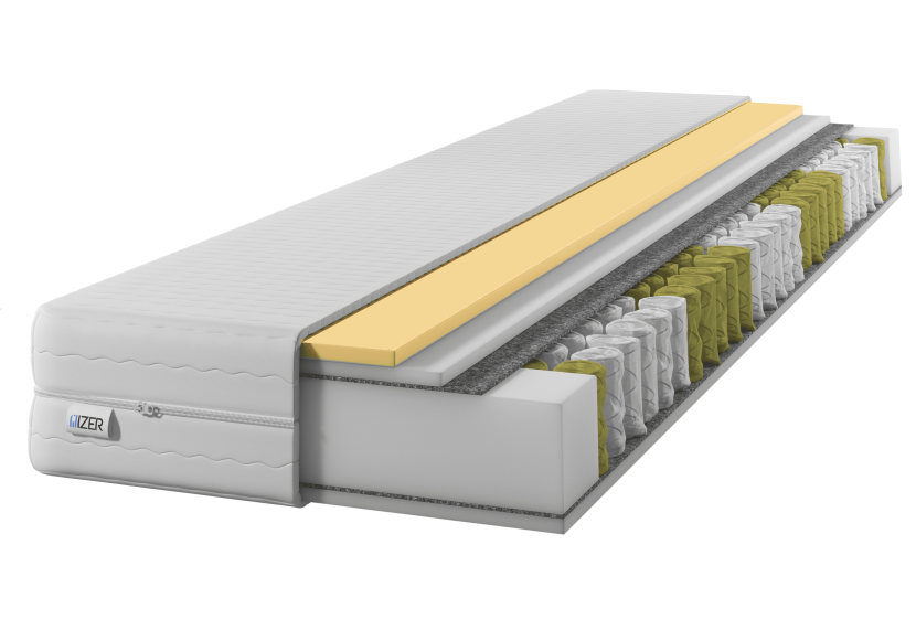 Materac sprężynowy GOLD + VISCO 140x190 22cm|7-stref | H1/H2 | 641414