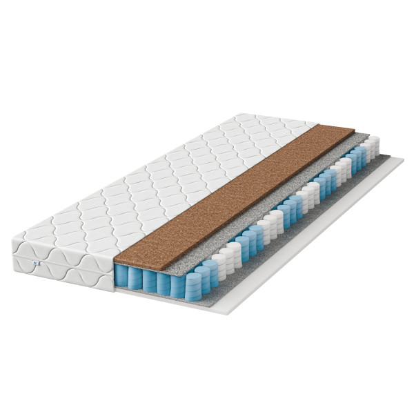 Materac sprężynowy z matą kokosową 90x200 POLO dwustronny 15 cm H2/H3 275833