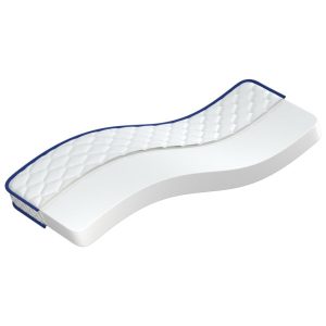 Materac z pianki Biały 90 x 200 cm Tkanina vidaXL 474400