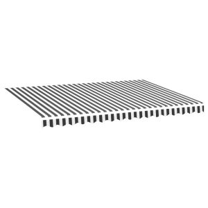 Materiał Do Markizy Tarasowej Balkonowej antracytowo-biała 4×3 m 947738 Materiał Do Markizy Tarasowej Balkonowej antracytowo-biała 4×3 m 947738