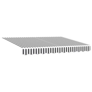 Materiał Do Markizy Tarasowej Balkonowej Antracytowy i biały 330 x 195 cm 947430 Materiał Do Markizy Tarasowej Balkonowej Antracytowy i biały 330 x 195 cm 947430