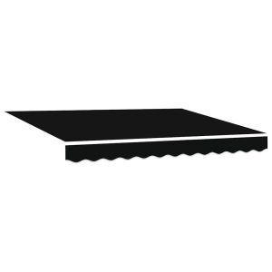 Materiał Do Markizy Tarasowej Balkonowej Czarny 280 x 245 cm 947514 Materiał Do Markizy Tarasowej Balkonowej Czarny 280 x 245 cm 947514