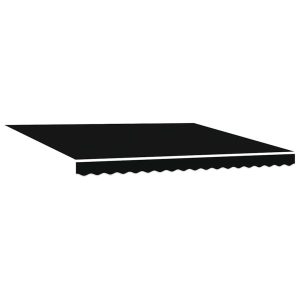Materiał Do Markizy Tarasowej Balkonowej Czarny 380 x 295 cm 947469 Materiał Do Markizy Tarasowej Balkonowej Czarny 380 x 295 cm 947469