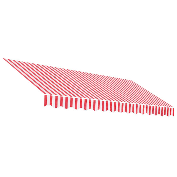 Materiał Do Markizy Tarasowej Balkonowej czerwono-białe paski 3,5x2,5 m 947571