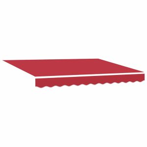 Materiał Do Markizy Tarasowej Balkonowej Czerwony 330 x 245 cm 947331 Materiał Do Markizy Tarasowej Balkonowej Czerwony 330 x 245 cm 947331