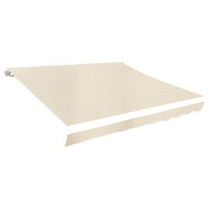 Materiał Do Markizy Tarasowej Balkonowej kremowa 6 x 3 m (bez ramy) 947268 Materiał Do Markizy Tarasowej Balkonowej kremowa 6 x 3 m (bez ramy) 947268