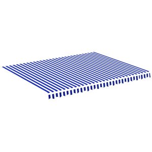 Materiał Do Markizy Tarasowej Balkonowej niebiesko-biała 4,5×3,5 m 947552 Materiał Do Markizy Tarasowej Balkonowej niebiesko-biała 4,5×3,5 m 947552