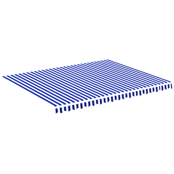 Materiał Do Markizy Tarasowej Balkonowej niebiesko-biała 4,5x3,5 m 947552