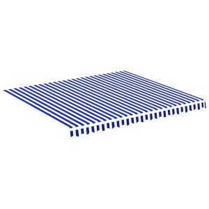 Materiał Do Markizy Tarasowej Balkonowej niebiesko-biała 4×3,5 m 947263 Materiał Do Markizy Tarasowej Balkonowej niebiesko-biała 4×3,5 m 947263
