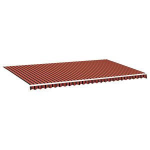 Materiał Do Markizy Tarasowej Balkonowej pomarańczowo-brązowa 6×3,5 m 947619 Materiał Do Markizy Tarasowej Balkonowej pomarańczowo-brązowa 6×3,5 m 947619