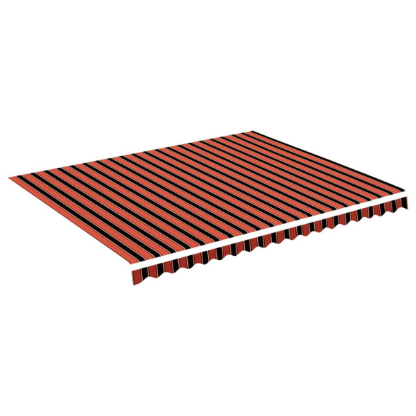 Materiał Do Markizy Tarasowej Balkonowej pomarańczowo i brązowa 4,5x3,5 m 947763