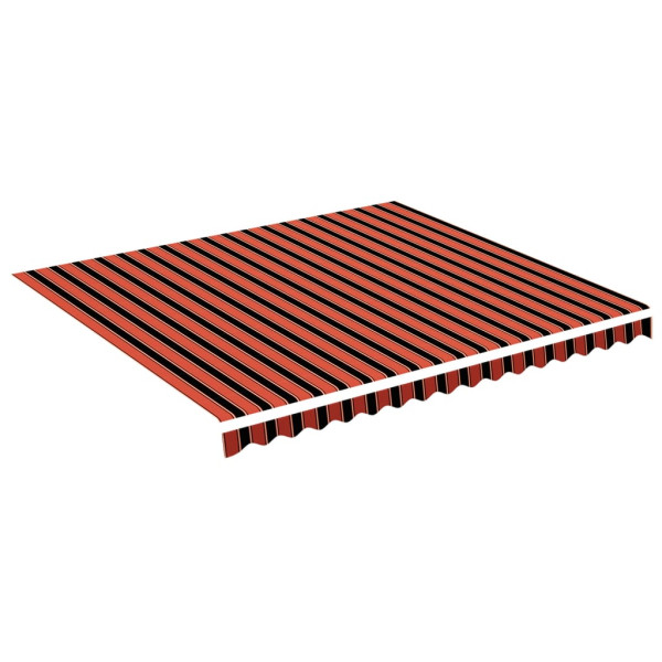 Materiał Do Markizy Tarasowej Balkonowej pomarańczowo i brązowa 4x3,5 m 947595