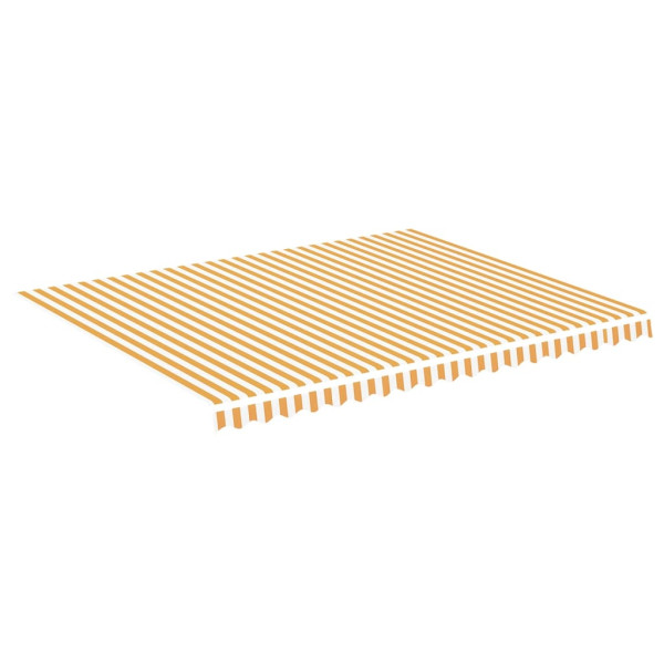 Materiał Do Markizy Tarasowej Balkonowej żółto-biała 4,5x3,5 m 947247
