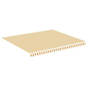 Materiał Do Markizy Tarasowej Balkonowej żółto-biała 4×3,5 m 947791 Materiał Do Markizy Tarasowej Balkonowej żółto-biała 4×3,5 m 947791