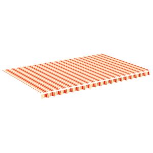 Materiał Do Markizy Tarasowej Balkonowej żółto-pomarańczowa 5×3 m 947296 Materiał Do Markizy Tarasowej Balkonowej żółto-pomarańczowa 5×3 m 947296