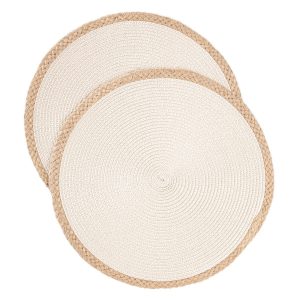 Maty stołowe PLAR ecru, zestaw 2 szt. 38 cm HOMLA 896389 Maty stołowe PLAR ecru, zestaw 2 szt. 38 cm HOMLA 896389