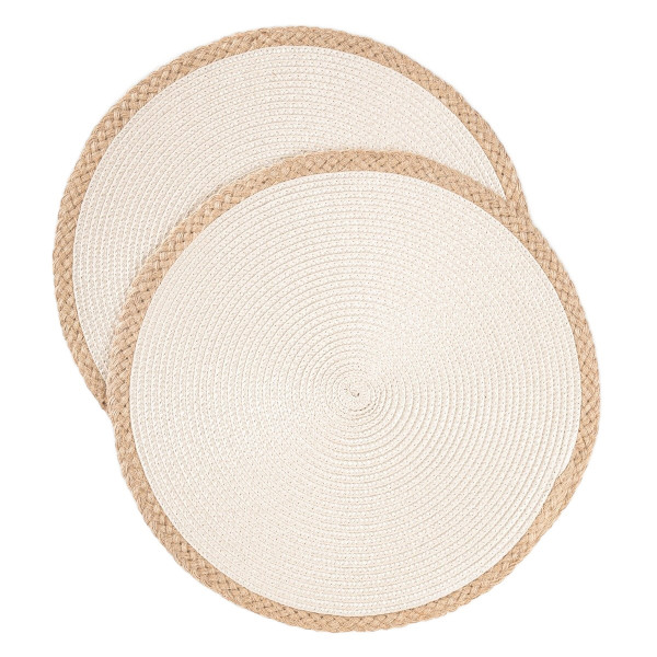 Maty stołowe PLAR ecru, zestaw 2 szt. 38 cm HOMLA 896389