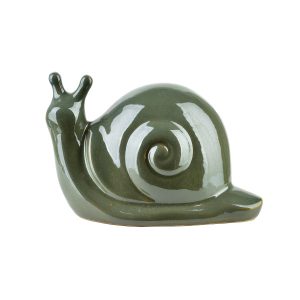 MAVE GREEN Figura ślimak ceramiczny 19x11x11cm 643371 MAVE GREEN Figura ślimak ceramiczny 19x11x11cm 643371