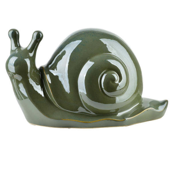 MAVE GREEN Figura ślimak ceramiczny 34,5x18x19,5cm 643361