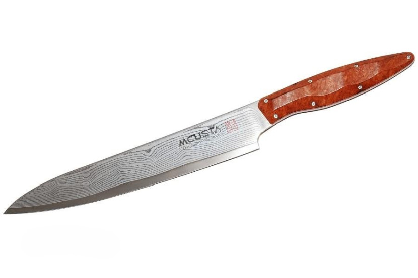 Mcusta japoński nóż kuchenny ze stali damasceńskiej SLICER 220 mm 883639