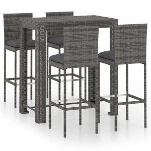 Meble barowe do ogrodu Szary 100 cm table length Technorattan vidaXL 1073083 Meble barowe do ogrodu Szary 100 cm table length Technorattan vidaXL 1073083