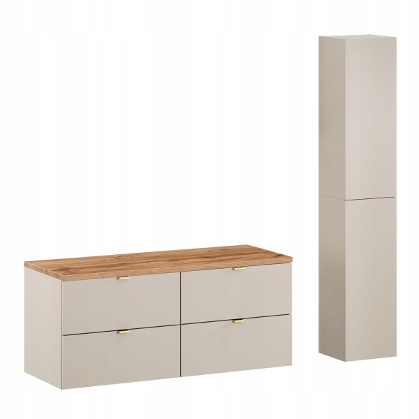 Meble DALIA kaszmir do Łazienki 120 cm + 2 Słupki 649103