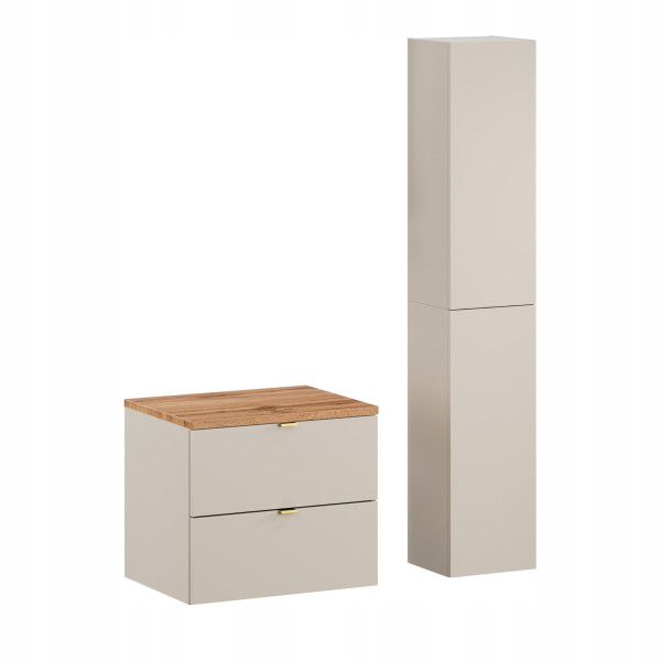 Meble DALIA kaszmir do Łazienki 60 cm + 2 Słupki 649111