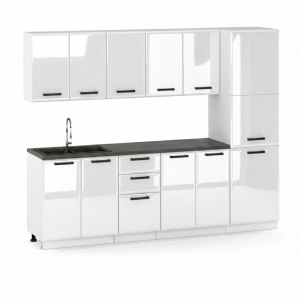 Meble Kuchenne Milan 4 Zestaw 260cm Biały Połysk Ze Słupkiem Gospodarczym 1078145 Meble Kuchenne Milan 4 Zestaw 260cm Biały Połysk Ze Słupkiem Gospodarczym 1078145