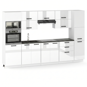 Meble Kuchenne Parma Zestaw 300cm Biały Połysk Modułowe Ze Słupkami 1078153 Meble Kuchenne Parma Zestaw 300cm Biały Połysk Modułowe Ze Słupkami 1078153