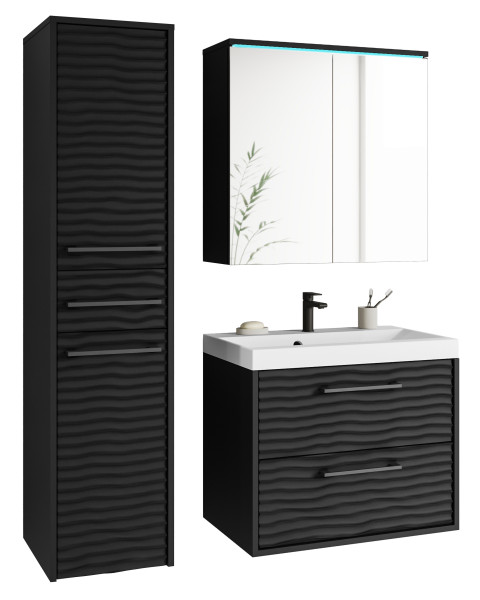 Meble łazienkowe czarny grafit / MDF wzór M4 - YUKO 1 261755