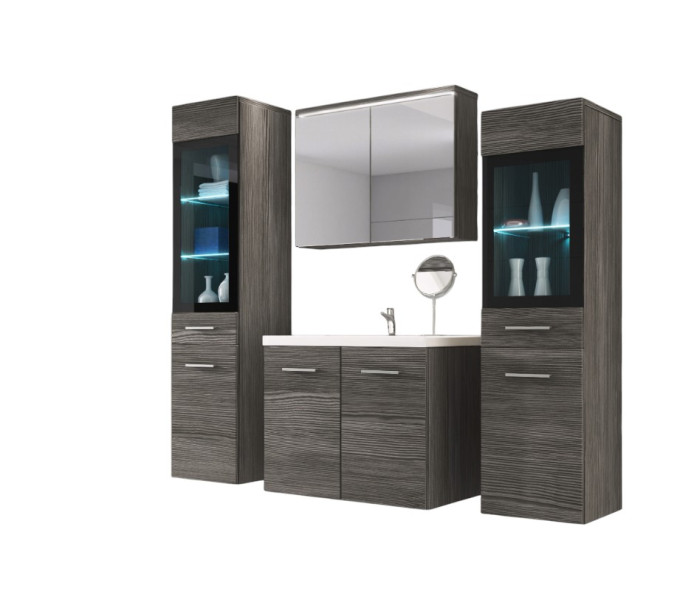 Meble Łazienkowe Udine + Umywalka + Lustro Witryna 878716