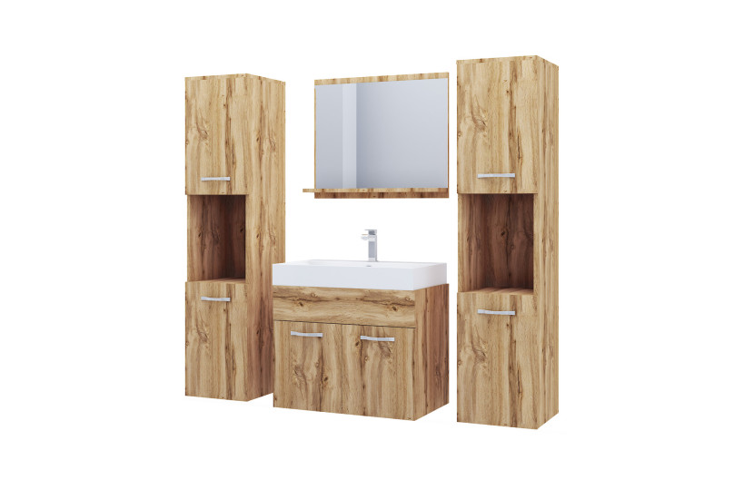 Meble łazienkowe w kolorze dąb wotan - MONTANA XL 249997