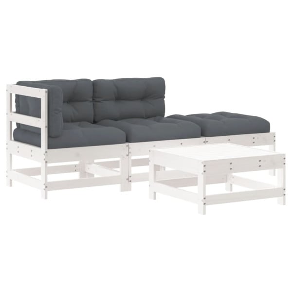 Meble ogrodowe Biały Drewno vidaXL 486022